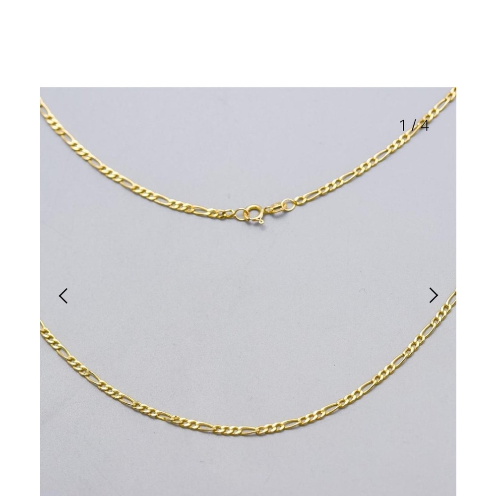 Vintage 9k solid gold figaro chain - Picture 3 of 4